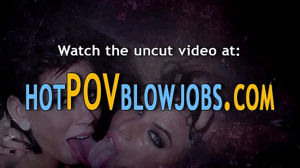 Horny slut blowbangs dicks